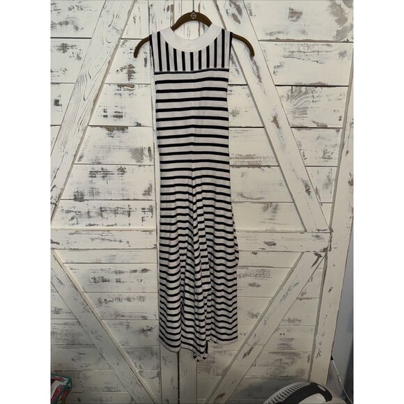 Free People FP Beach Dress Womens Capri Stripe Midi Navy White Boho Size XS - Picture 11 of 13